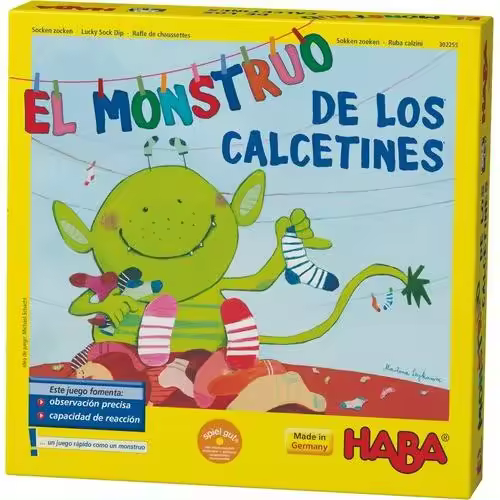 HABA JUEGO HABA EL MONSTRUO DE LOS CALCETINES JUEGO DE MESA 24x25x4 Cms. - 1