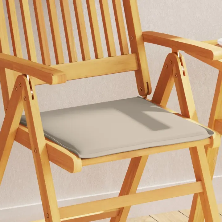 vidaXL Cojines de asiento de jardín cuadrados 6 uds taupe 45x45x2 cm - 1