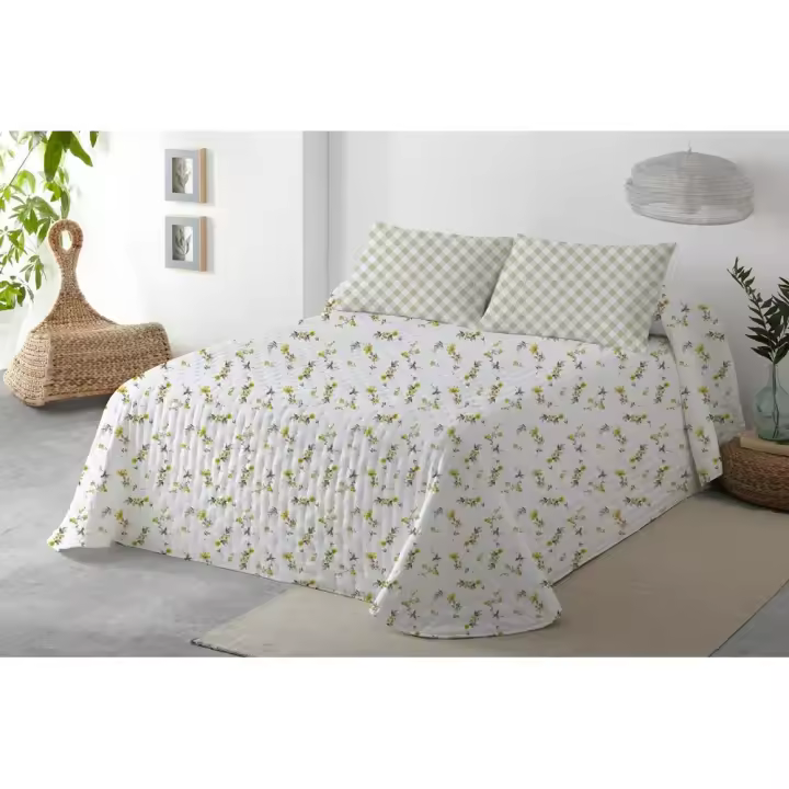 BOHEME - Colcha Estampada Suave Flores - 1