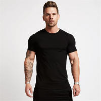 Camiseta Deportiva De Hombre Para Gimnasio Y Fitness Camisetas Musculadas De Moda Cortas Transpirables Para Verano Talla Slim Fit - details 13