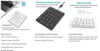 Teclado Numérico Inalámbrico 2.4GHz Recargable Para Contabilidad Financiera Para Laptop Computer Mini Estilo Sin Retroiluminación Interface USB - details 2