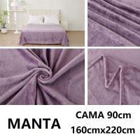 Manta sedalina extra suave,color LAVANDA CLARO liso,medidas160x220cm para cama de 90cm/105cm, medidas 220x240cm para cama de 135cm/150cm,100% Poliéster,cm,fespu - details 2