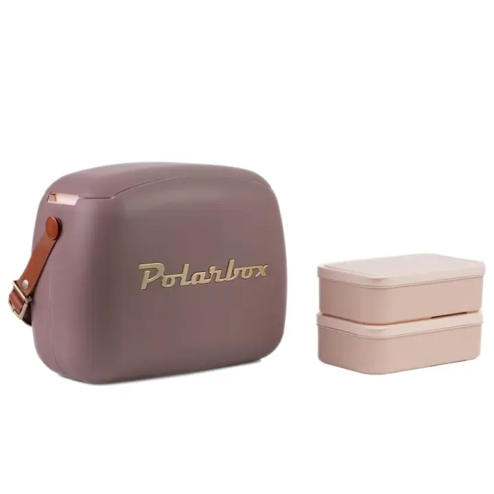 Nevera CoolerBag 6L Mauve Gold con Asa Marrón Polarbox - 1