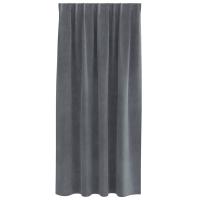 Cortinas Blackout de vidaXL con cinta superior 2 pcs de terciopelo gris claro - details 3