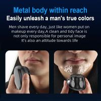 Afeitadora Eléctrica Mini Lavable Y Secable Carga Rápida Afeitadora Portátil Para Hombre Cabezal Individual Fuerte - details 2