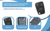 Banner - Carcasa mando llave de coche 3 botones compatible con Volvo