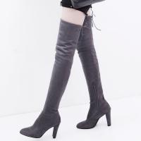 Botas Hasta La Rodilla Para Mujer Invierno Con Tacones Altos Yela Plegable De Alta Calidad Material De Artificial Cuero Suela De Goma Talla plus 34-43 - details 2