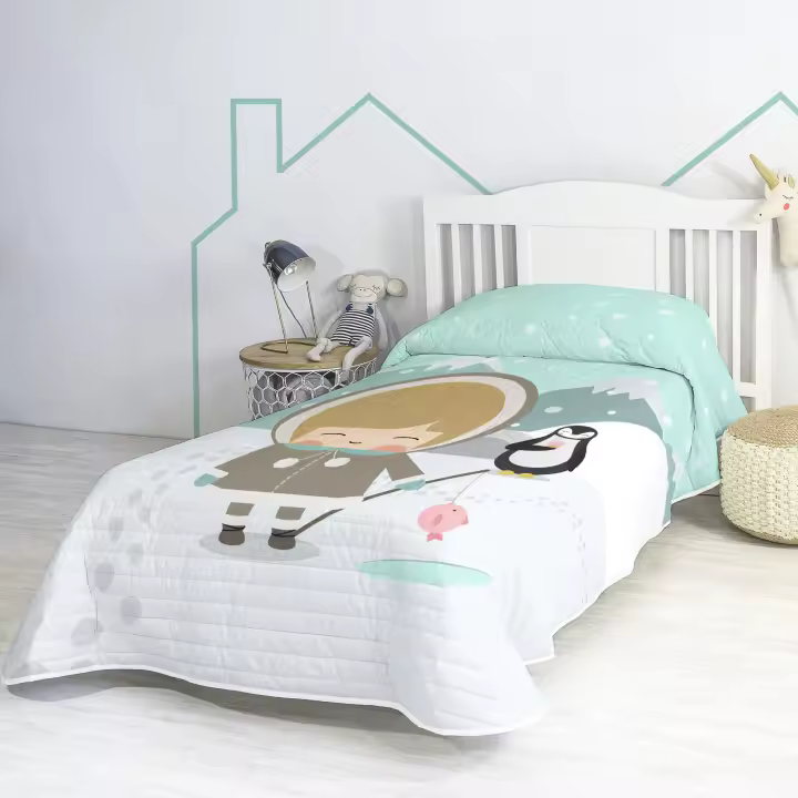 Happyfriday- Skymo day Colcha, Colchas infantiles 100% Algodón (exterior) 100% Poliéster (relleno), calidad de 150 TC, Fabricado en España - 1