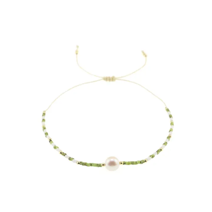 Pulsera Bohemia Minimalista Con Perlas De Agua Dulce Y Granos De Joyería Para Mujer Diseño Vintage De Amistad Para Verano En La Playa - 1