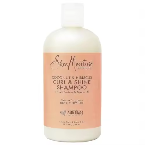 Shea Moisture Curl&Shine, Champú (coco y hibiscus), 13 fl Oz - 1