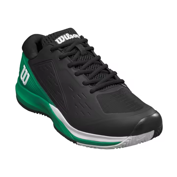 Zapatillas de Pádel Wilson Rush Pro Ace Clay Negro/Verde 2025 - 1