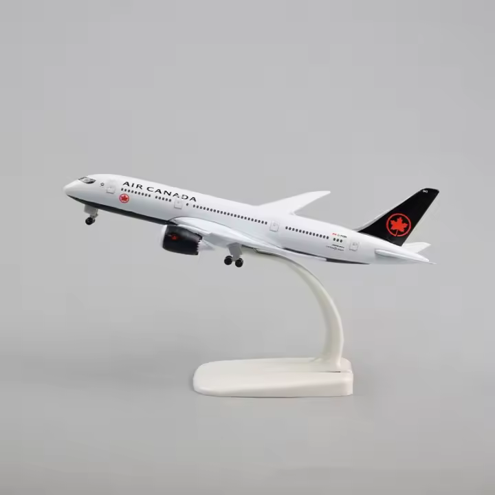 Modelo De Avión De Juguete De Aleación De Metal 20cm Air Canada Airlines B787 Airways Con Ruedas Kit De Construcción Para Colección - 1
