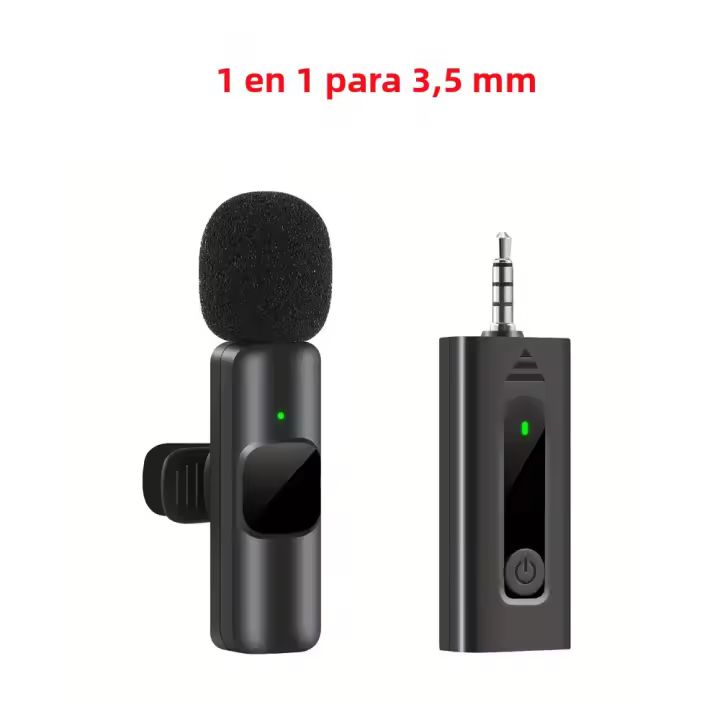Microfono Inalámbrico Profesional Lavalier Para Entrevistas Podcasts Vlogs Videos Compatible Con iPhone iPad Android Y 3.5mm - 1