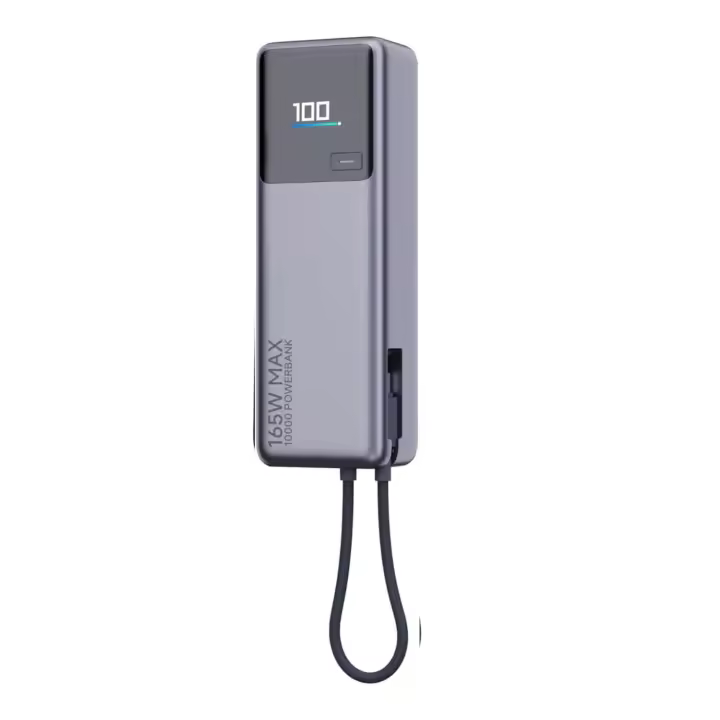 Xiaomi Power Bank Integrated Cable (Cable Integrado) 10000mAh 165W, PowerBank con Capacidad de Auto-Recarga de Hasta 90 W, Puertos Duales con una Salida Máxima Simultánea de hasta 165 W - 1