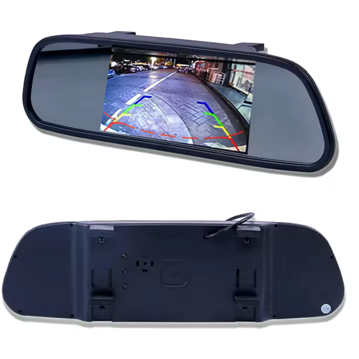 Monitor De Coche 5 Pulgadas TFT LCD Resolución HD800*480 Con 2 Entradas De Video Y Cámara De Retrovisión Opcional Pantalla De Espejo Para Parqueo - 1