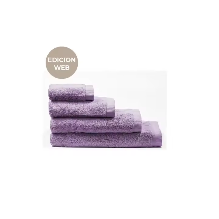 Manterol - Toalla asuan 100% algodón 600 gr/m² lavanda.  Tamaño de tocador, lavabo, ducha y baño. Secado rápido, suave y esponjosa. Tejido de alta calidad y durabilidad. - 1