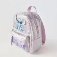 Nueva Mochila De Escuela Disney Con Diseño De Stitch Y Sequinias Para Niños Y Niñas Estilo Moda Y Versátil Para Jardín De Infantes - details 5