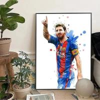 Póster De Pared De Tela De Linoel Messi Estrella Del Fútbol Decoración De Hogar De Alta Calidad Para Club Bar Dormitorio Estudio - details 5
