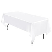 Mantel De Seda Satinada 1 PC Rectangular Suave Y Brillante Tela Suave Cubierta De Mesa De Poliéster 100% Para Hogar Fiestas Boda Y Banquete - details 3