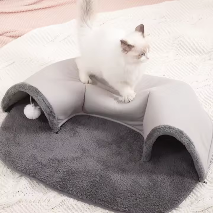 Túnel Para Gatos Ellipses Juguete Interactivo De Playa Cama Nest Dual Uso Para Cochinillos Conejos Y Ferretes Juguetes Para El Hogar Entrenamiento Para Gatitos - 1