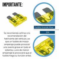 Banner - Fusible para vehiculo 20A 32V DC grande maxi amarillo