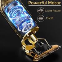 Cortadora De Pelo Para Hombres T9 Vintage Máquina De Corte De Pelo Recargable Rápida De Acero Inoxidable Con Varias Longitudes De Corte - details 5