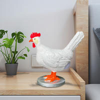 Lámpara De Mesa Creativa Con Gallo Y Huevo Cargada USB Luz Nocturna Realista Divertida Para Decoración Del Hogar - details 0