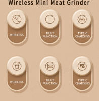 Mini Trituradora De Alimentos Eléctrica Multifuncional Cargador USB Molinillo De Ajo Trituradora De Hielo Y Verduras Regalo De Cocina - details 1