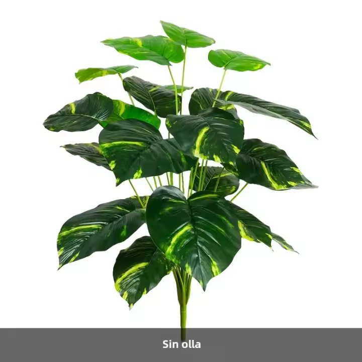 Planta Artificial De Monstera Grande 75cm Con 24 Hojas Falsas Plásticas Para Oficina Jardín Hojas Tropicales Verdes Para Decoración De Sala De Estar Y Fiesta Hawaiiana - 1