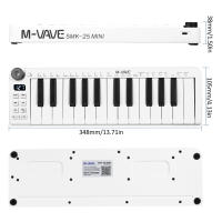 Teclado MIDI Mini M-VAVE SMK-25 Rechargeable 25 Teclas Teclado De Control USB Instrumento Portátil Para Compositor Y Productor Musical - details 2