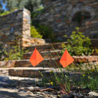 50 Pcs Banderas De Jardín Para Riego Y Marcado De Jardín Con Varilla De Acero Bandera De Agua Para Vivero Y Paisajismo - details 0