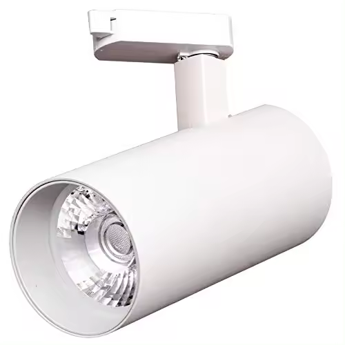 Foco LED carril bifasico color blanco 30W 3000K luz amarilla - 1