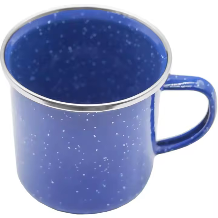 Taza de metal esmaltado de 300 ml para camping y uso al aire libre. - 1