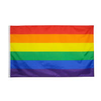 Bandera Arcoíris De Orgullo LGTB 90x150CM Decoración De Polyester Impresión Para Fiesta Y Uso Doméstico - details 0