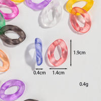 60pcs Pulgones De Acrílico Frosted 14x19mm Cuadrado Cadena De Enlace Para Hacer Pulseras Collares Accesorios De Joyería DIY En Lote - details 0