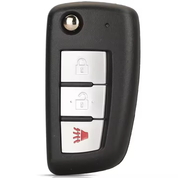 Carcasa De Llave Remota Para Coche Jingyuqin Para Nissan Juke F15 F16 2010-2018 Micra Pulsar X-Trail Qashqai 2/2+1/3 Botones Entrada Fob Material ABS+Metal - 1
