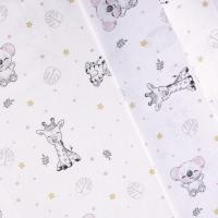 Interbaby Juego De Sábanas para Cuna 60 X 120 Cm, Bebe Primavera, Verano y Otoño Tipo 100% Algodón Extrasuave Fafricado en España - Mibebestore(bajera+encimera+funda Almohada+Broche Chupetero) - Koala Rosa Blanco/Rosa - details 1