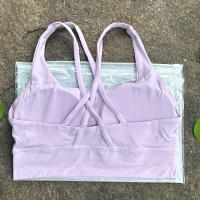 Sujetador De Gimnasia Para Mujer En Color Sólido Con Espalda Cruzada Y Almohadillas De Pecho Material Suave Para Yoga Fitness Y Ejercicio - details 9
