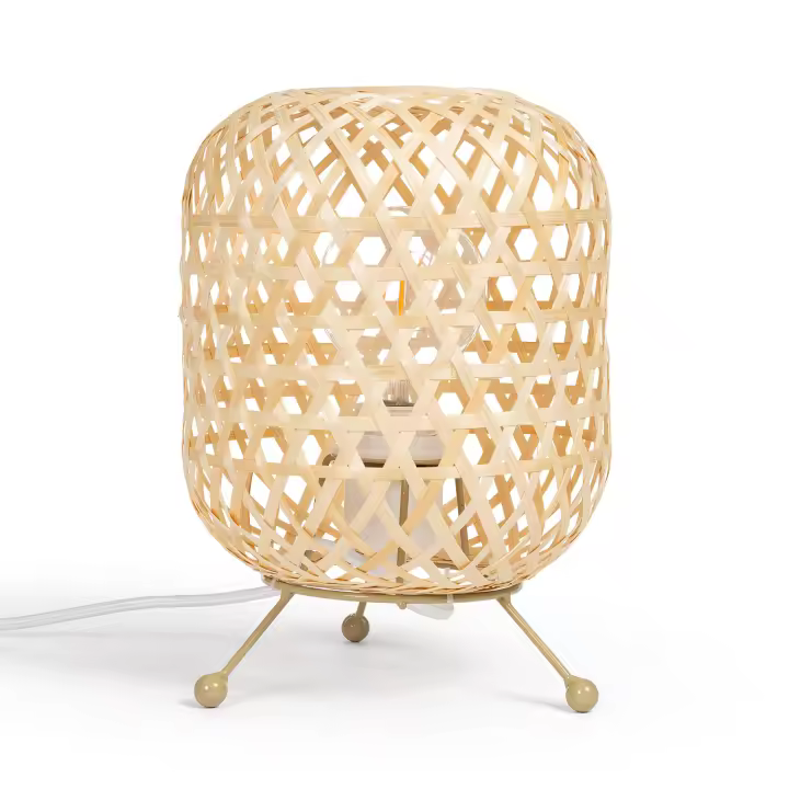 Ledkia Lámpara de Mesa Bambú Chia Natural - 1