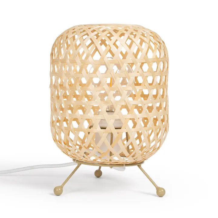 Ledkia Lámpara de Mesa Bambú Chia Natural - 1