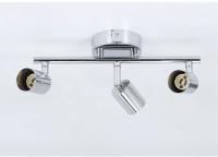 Luces De Techo Modernas En Cromo Y Negro Con LED 3 Vías Instalación Superficial Para Cocina Barra Lámpara De Gu10 Sin Ajuste De Brillo - details 11