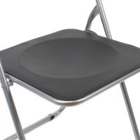 Set de 2 Sillas Plegables The Secret Home - Metal y PVC - Negro - Cómodas y Resistentes - Ideal para Cocina, Salón, Terraza - details 5