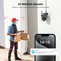 Cámara IP ABUNTU 15MP 8K Con Zoom 10X Doble Lente Doble Pantalla 5G Wifi Cámara De Seguridad Exterior Vía Pública Regalo De Navidad - details 8