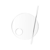 Paleta De Maquillaje Transparente De Acrílico Redonda Y Cuadrada Fácil De Limpiar Herramienta De Belleza Para Fundamento - details 8