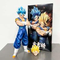 Figura De Acción Dragon Ball 31cm Vegetto Postura De Abrazo Al Pecho Super Saiyan Figura Gk Pvc Modelo Estatua Regalo De Navidad Para Adolescentes Y Adultos - details 0
