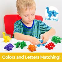 Juego Educativo Montessori De Dinosaurios Con Letras Y Números En Mayúsculas Y Minúsculas Para Niños Color Sorting Aprendizaje Del Alfabeto - details 5