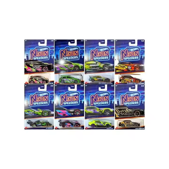 Mattel BLISTER COCHES HOT WHEELS NEON SPEEDERS VARIOS MODELOS 1 UNIDAD - Diseño Audaz y Llamativo - 1