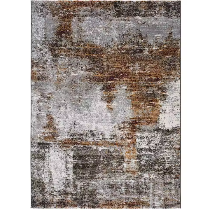 ATTICGO Alfombra de Interior Estilo Abstracto en Mostaza - Shiraz 16568 | 140x200, 160x230, 80x150, 120x170 cm - 1