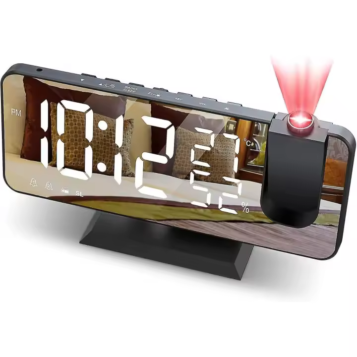 Reloj de Digitaces de la proyección del despertador 180 de la Radio de Fm del Techo del despertador del proyector - 1