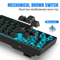 Teclado Mecánico De Juegos HXSJ V800 65% Mini Con Switches Azul/rojo Intercambiables Y Teclas ABS Doble-shot Iluminación Multi-color Modos De Iluminación Diferentes - details 2